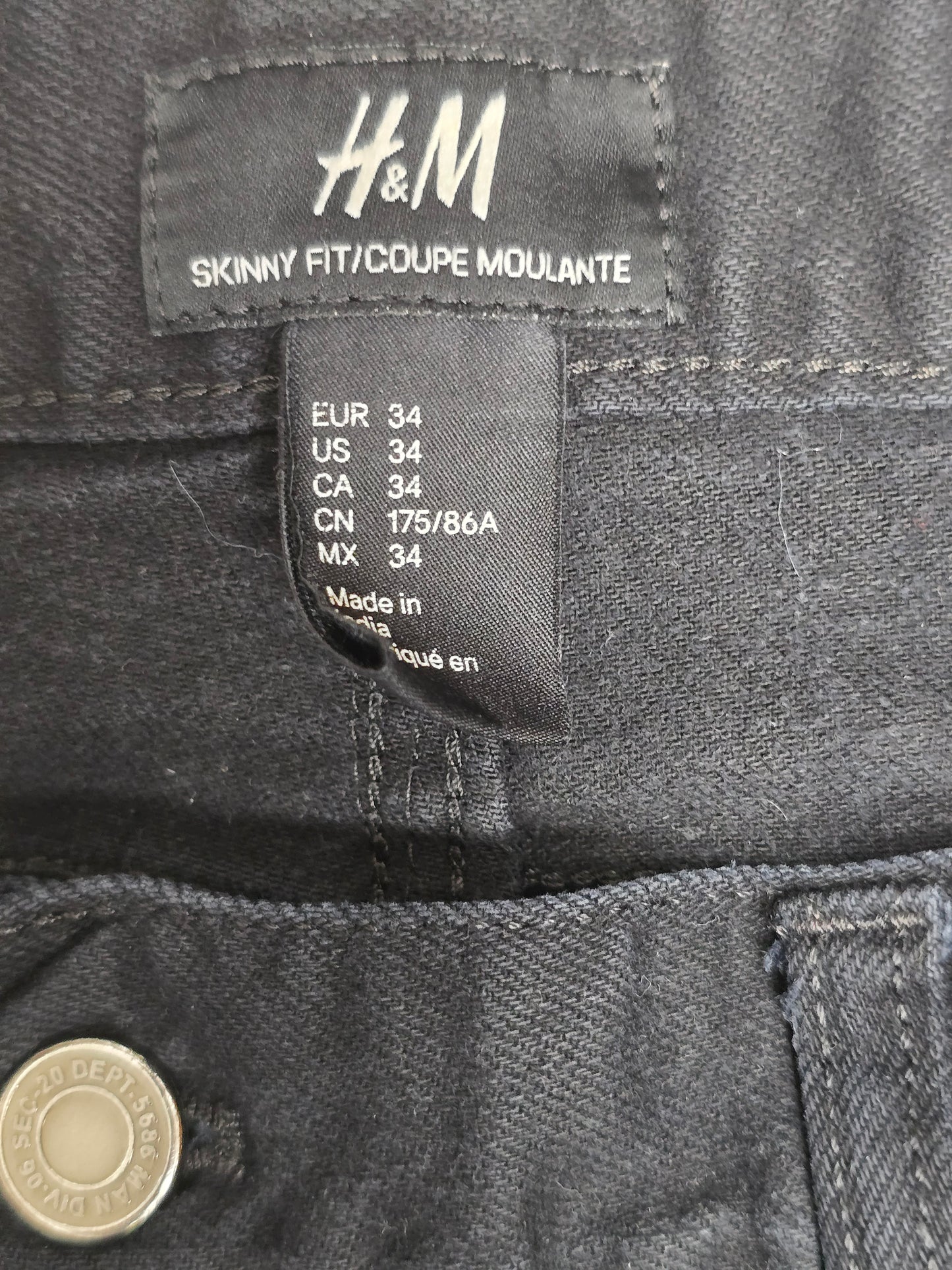 H&M Skinny Fit Black Jeans