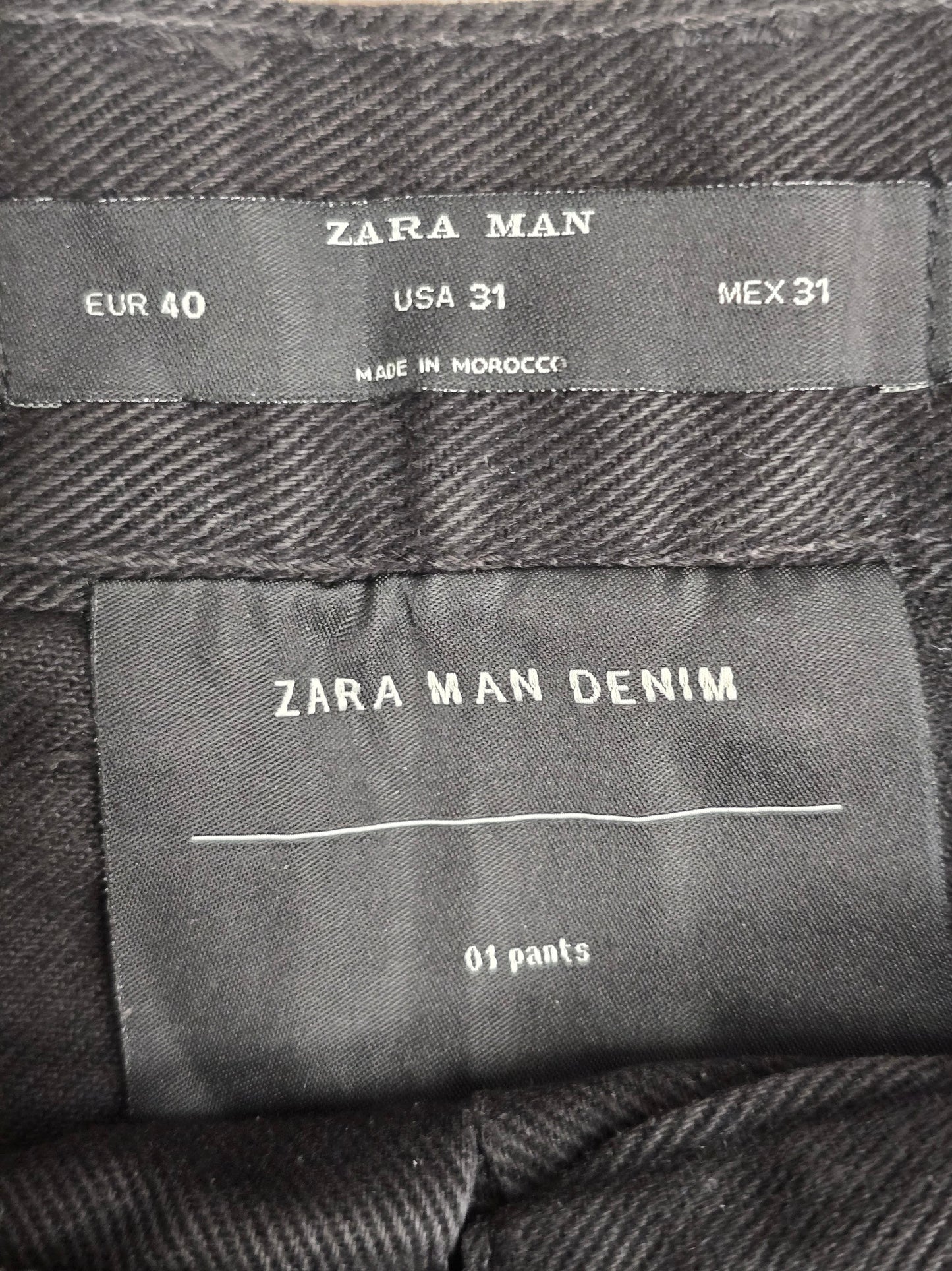 Zara Man Black Denim Pants