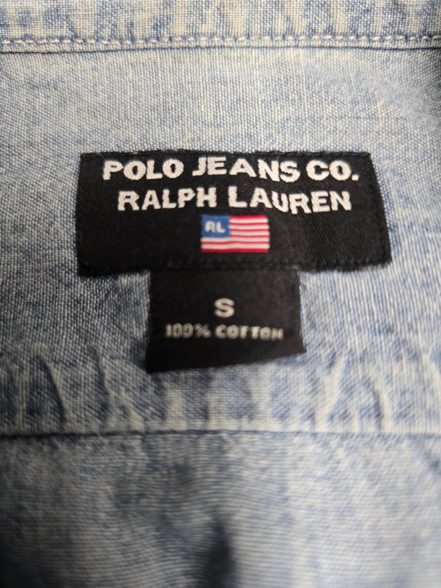 Ralph Lauren Men’s Light Blue Denim-Style Button-Up