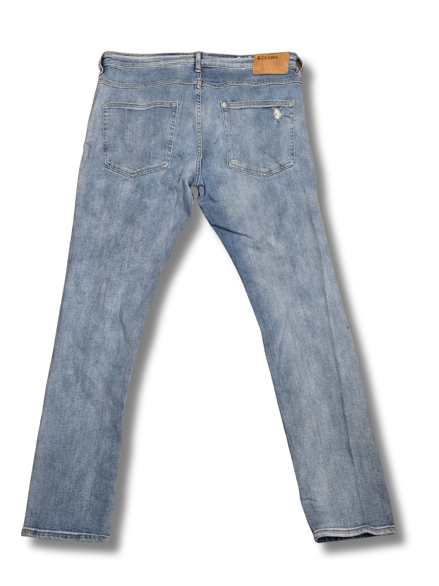 H&M Distressed Skinny Fit Light Wash Jeans