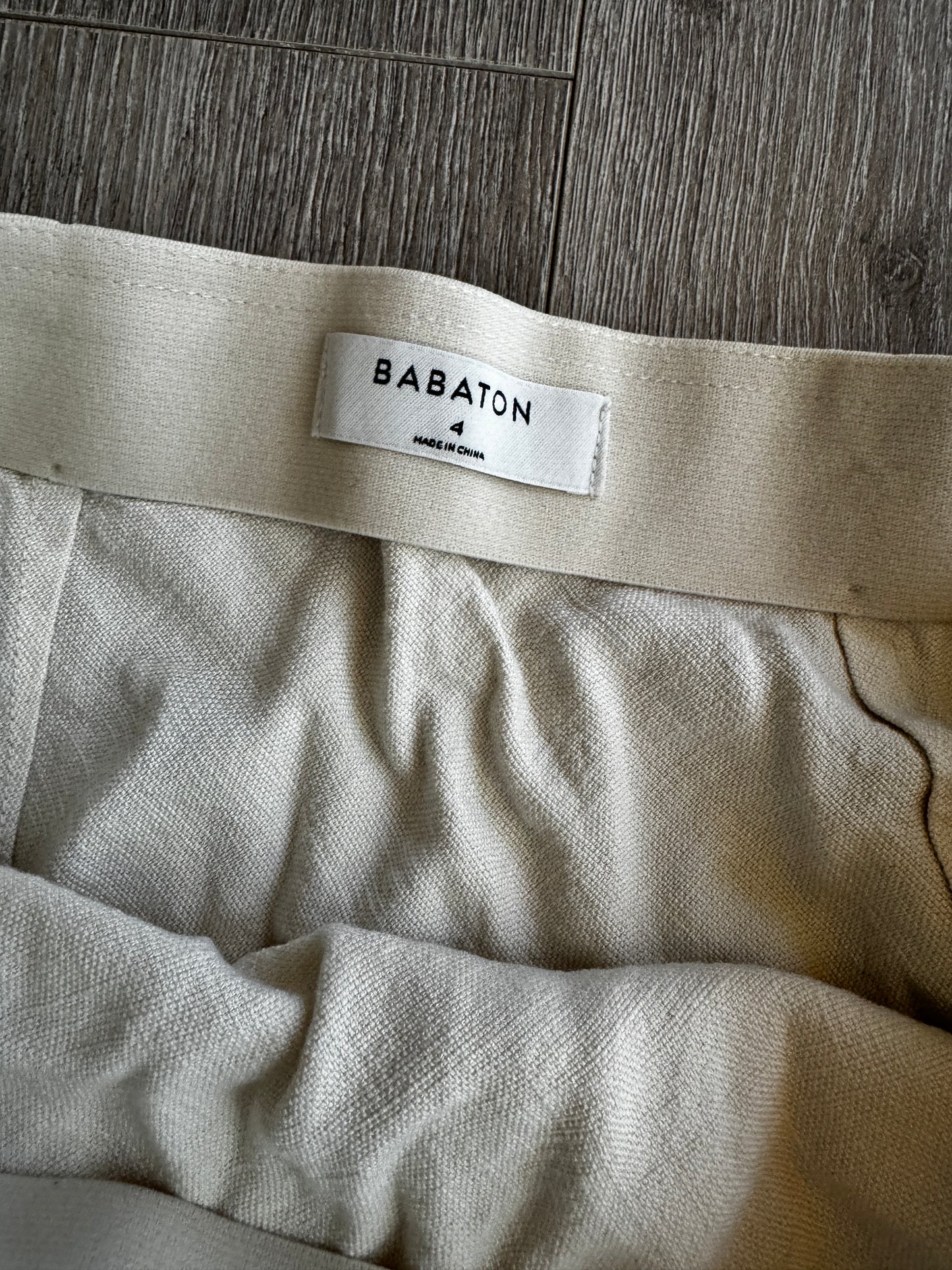 Babaton Linen-Blend A-Line Skirt