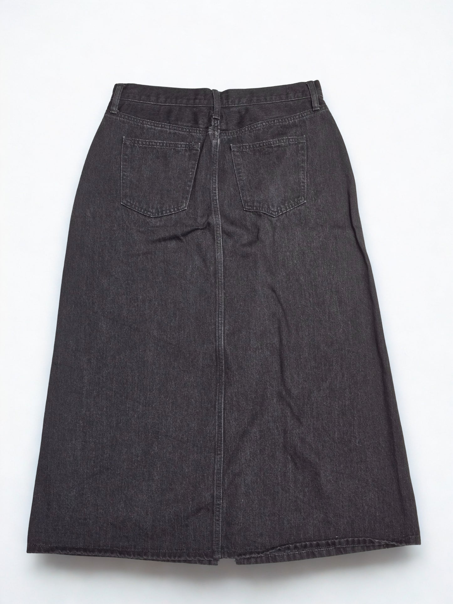 Uniqlo Black Denim Midi Skirt