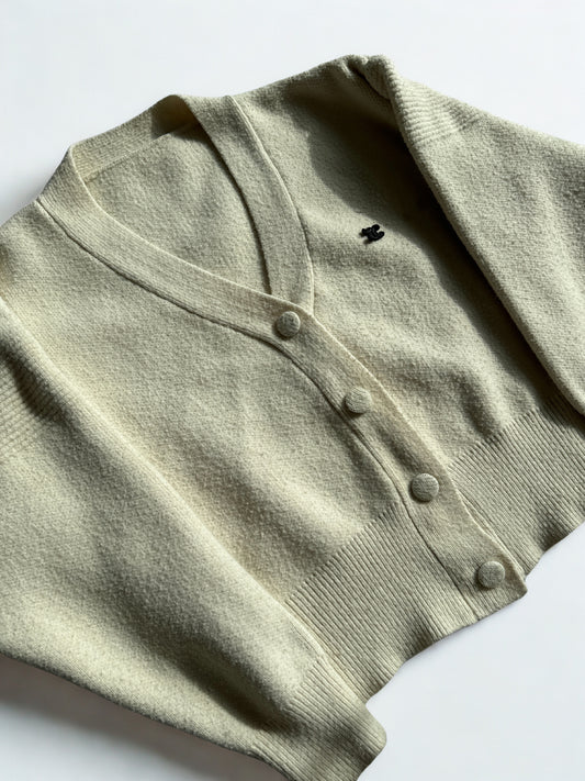 Soft Textured Cream Cardigan