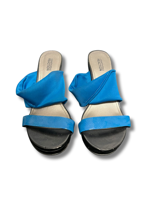Kenneth Cole Reaction Blue Wedge Sandals