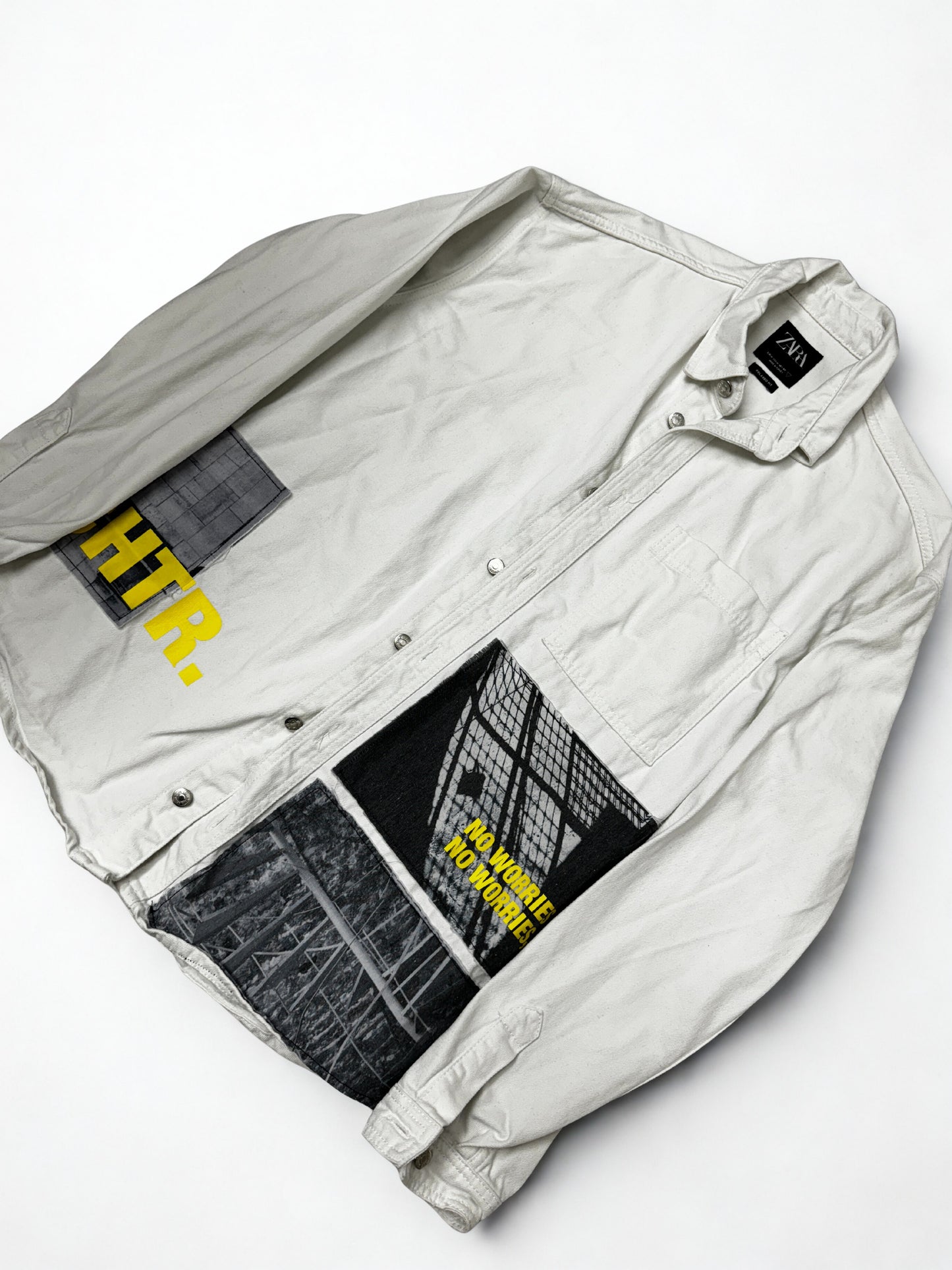 Zara Graphic Denim Shirt