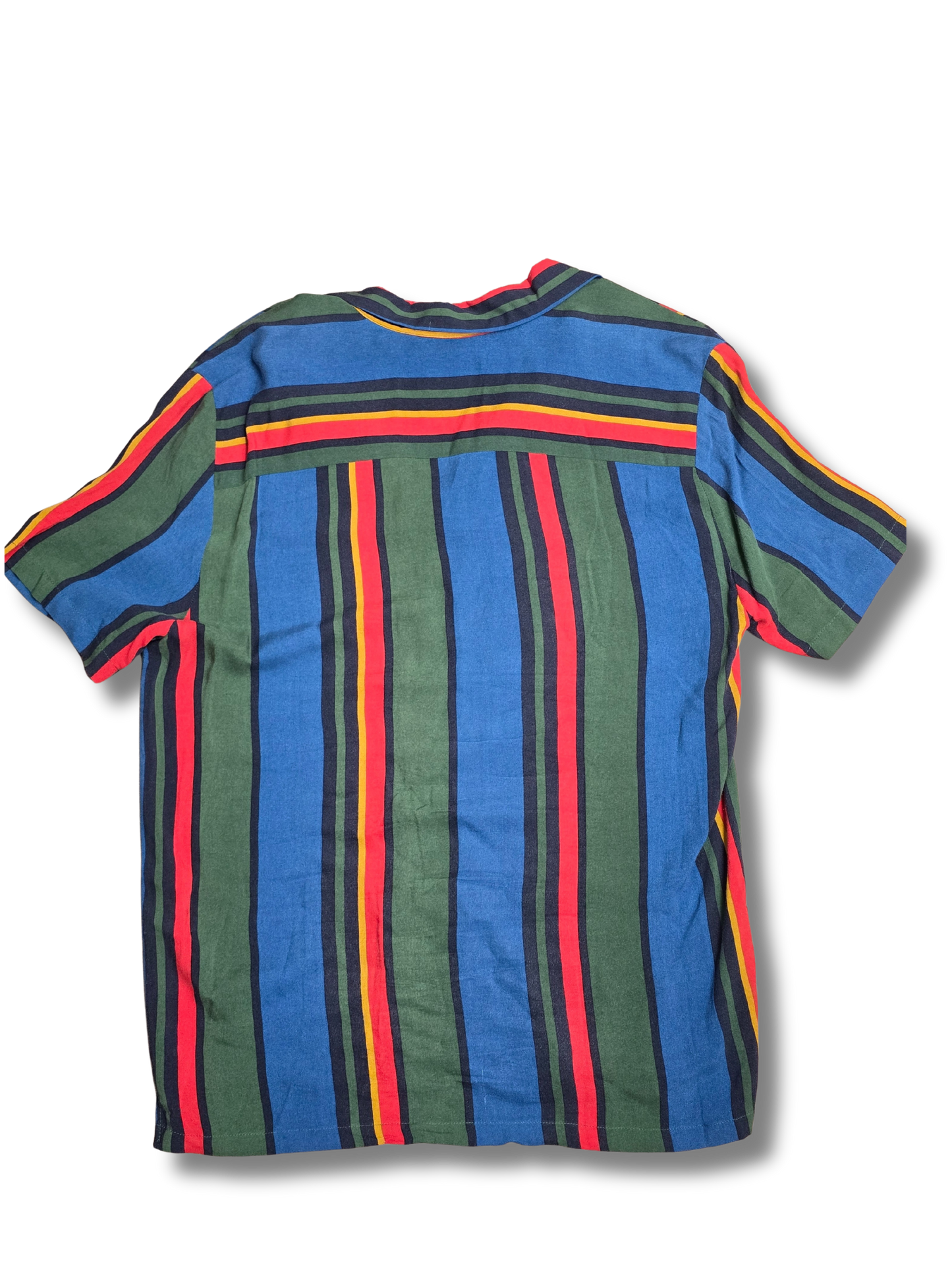 Topman Multicolor Striped Short Sleeve Button-Up