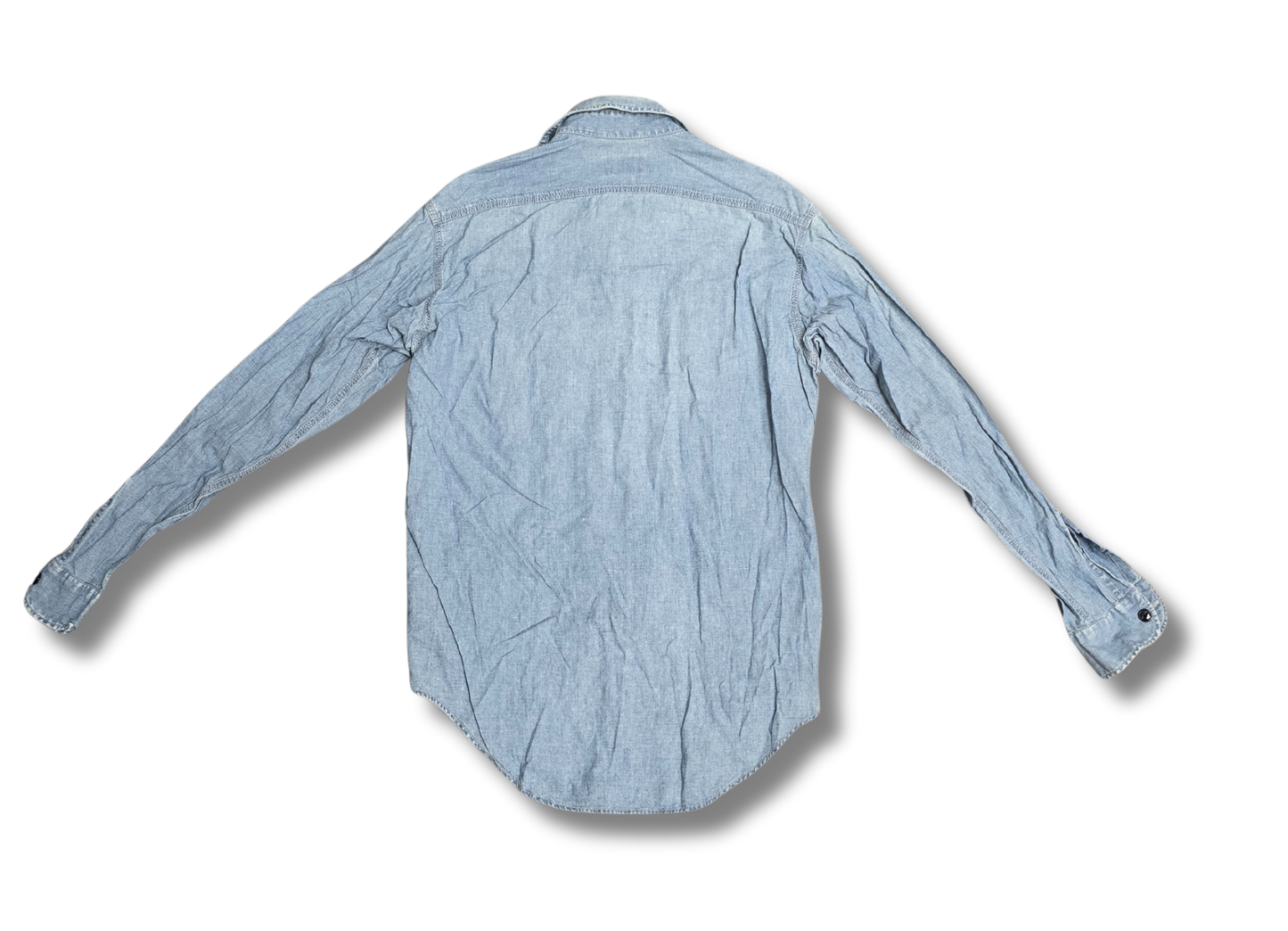 Ralph Lauren Men’s Light Blue Denim-Style Button-Up