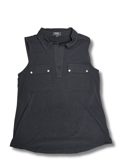 Jones New York Sleeveless Black Blouse