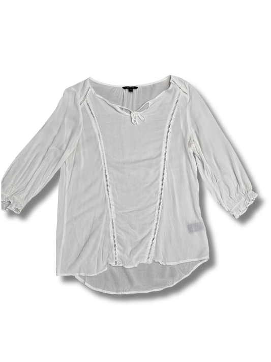 RW&CO White Sheer Blouse