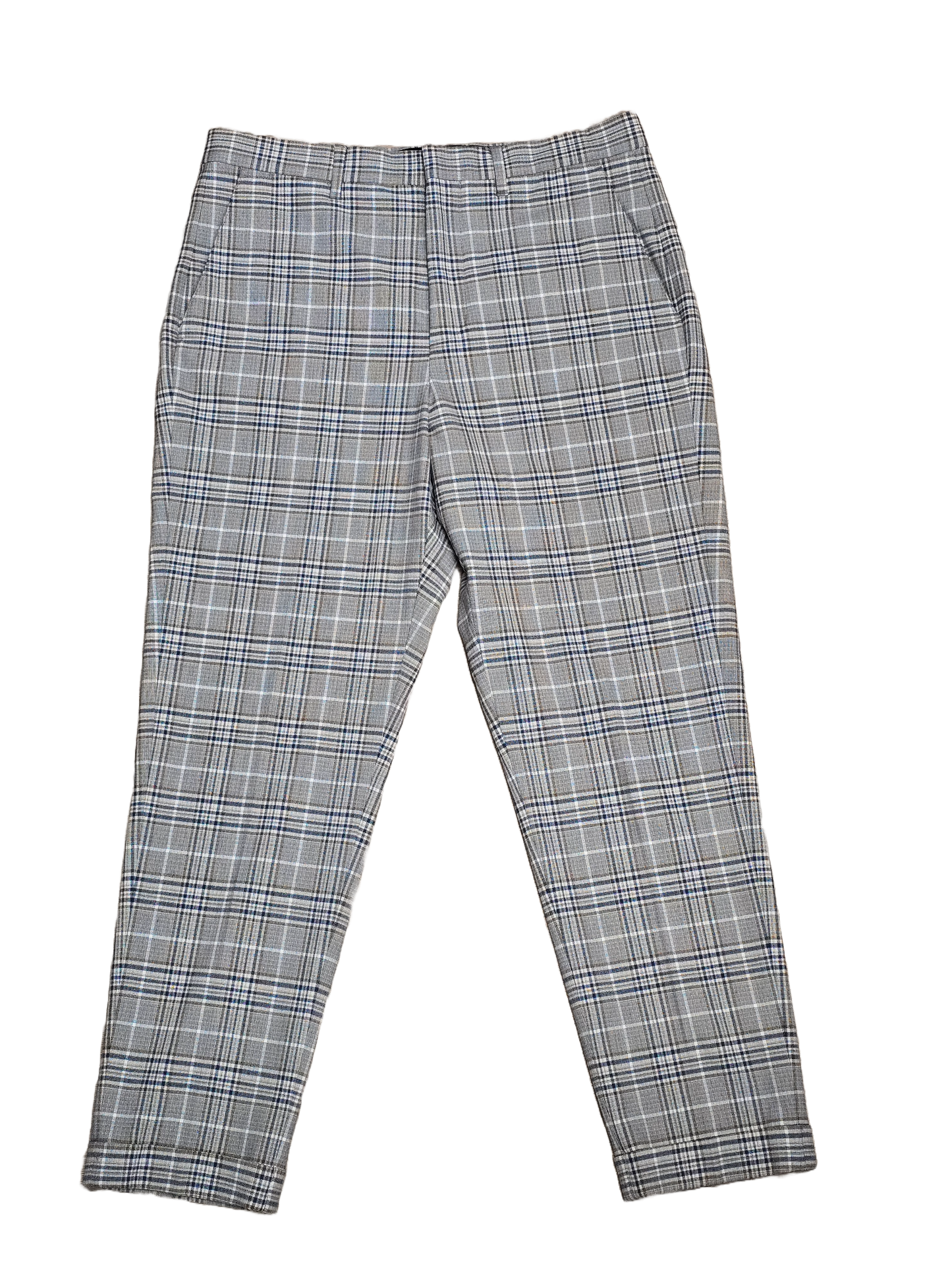 Zara Plaid Slim Fit Trousers