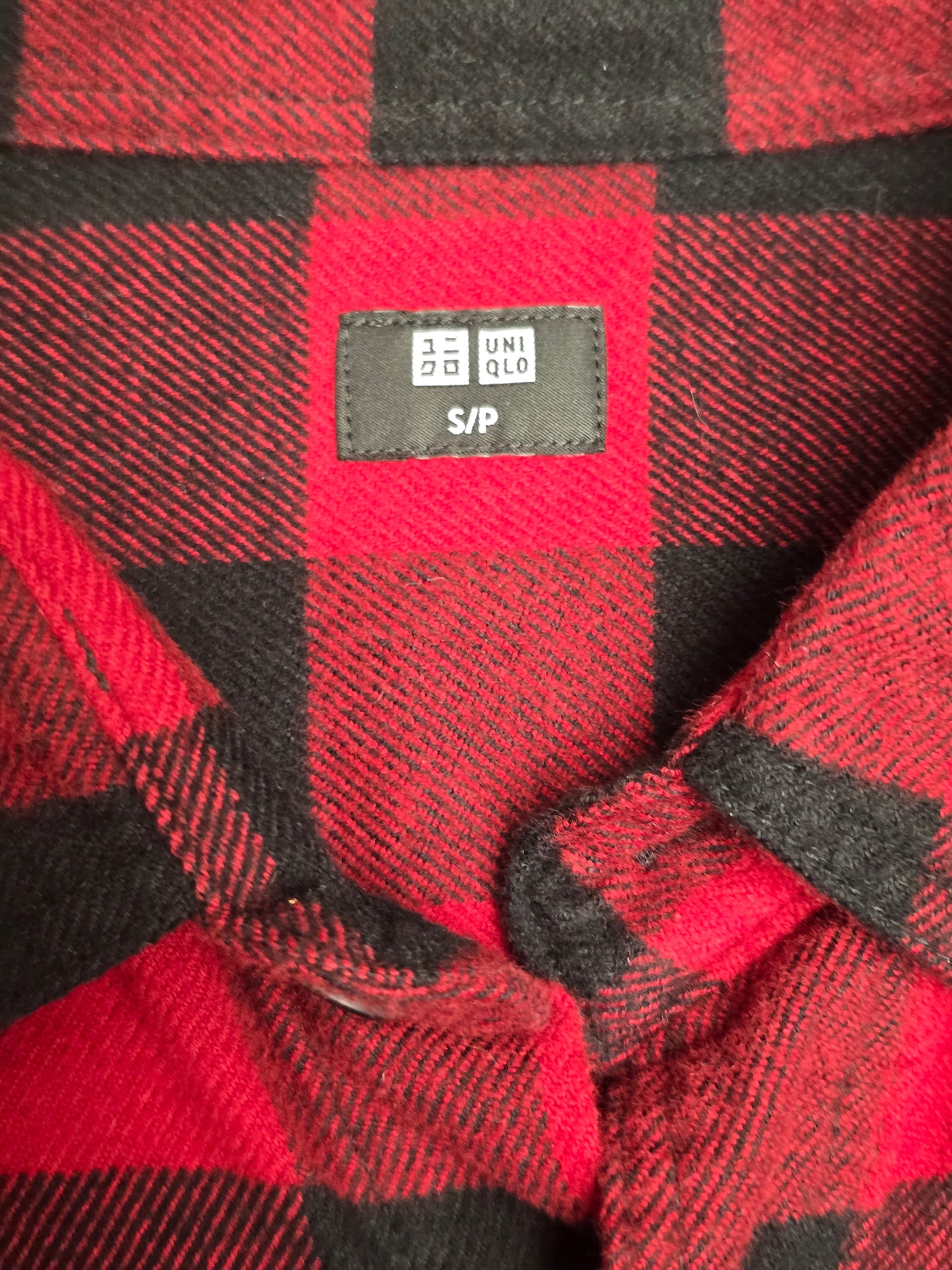 Uniqlo Red & Black Checkered Flannel