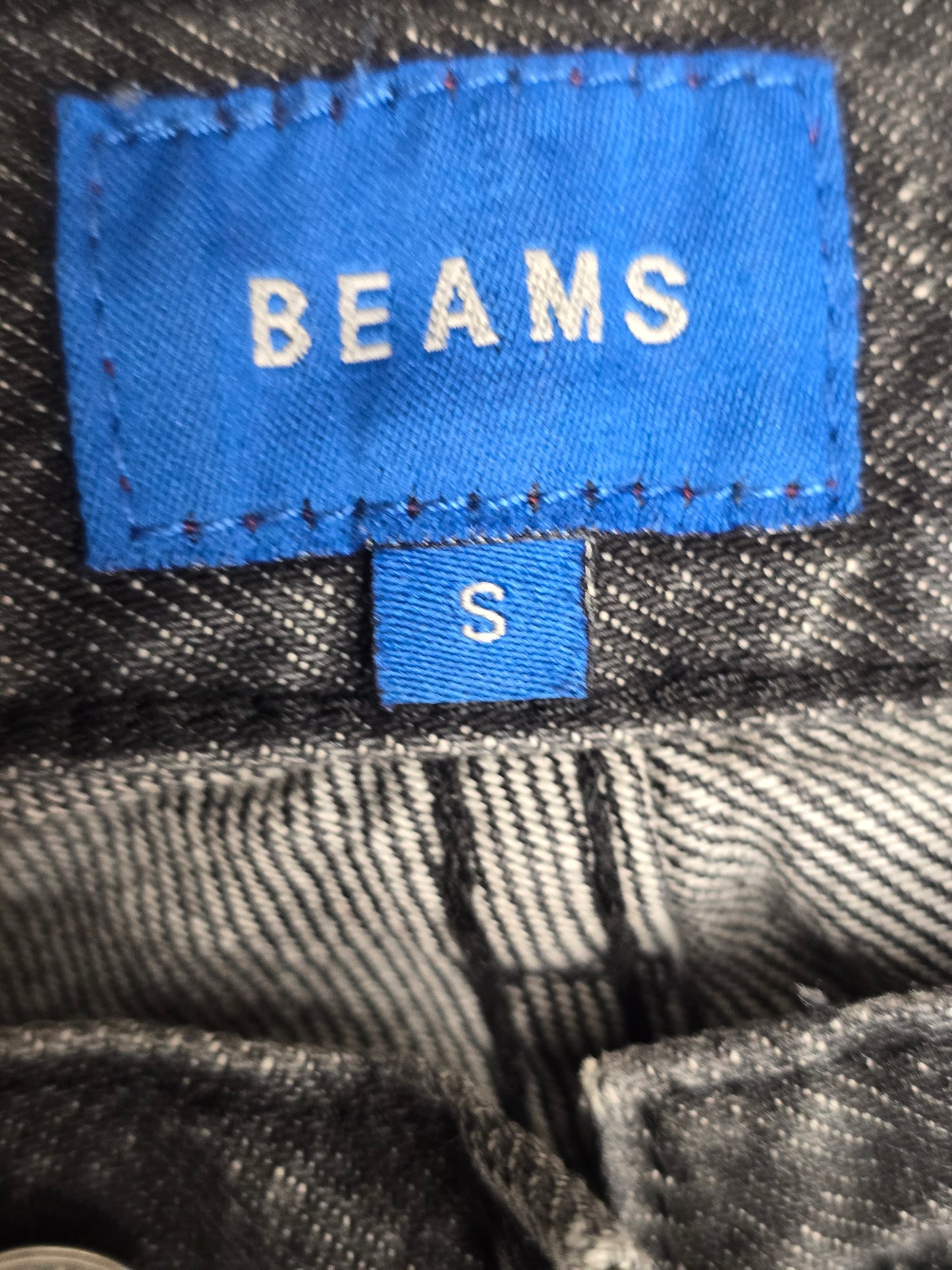 BEAMS Black Washed Jeans