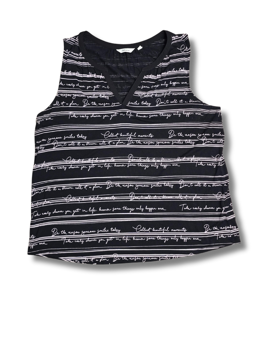 Reitmans Script-Print Sleeveless Blouse