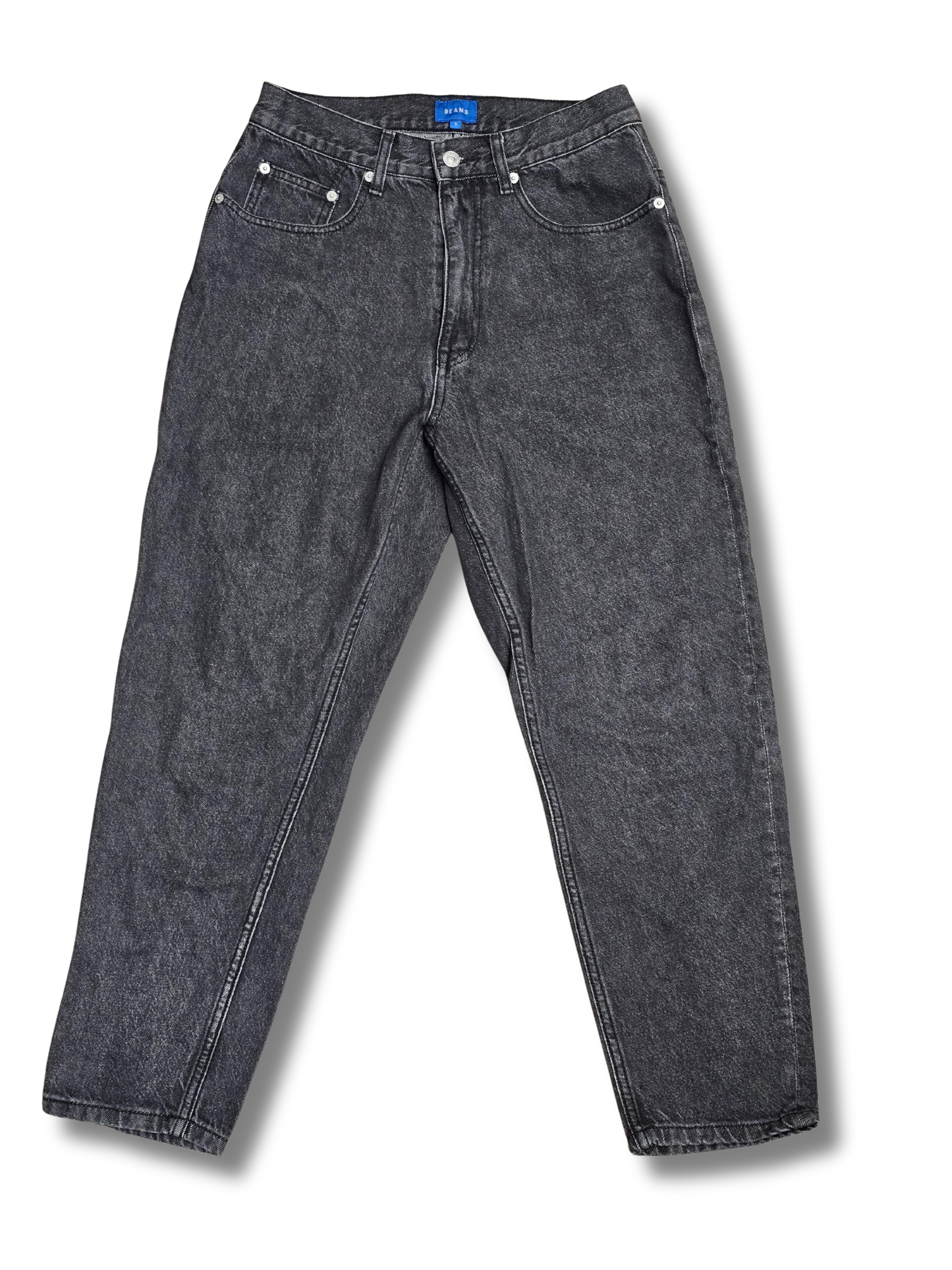 BEAMS Black Washed Jeans