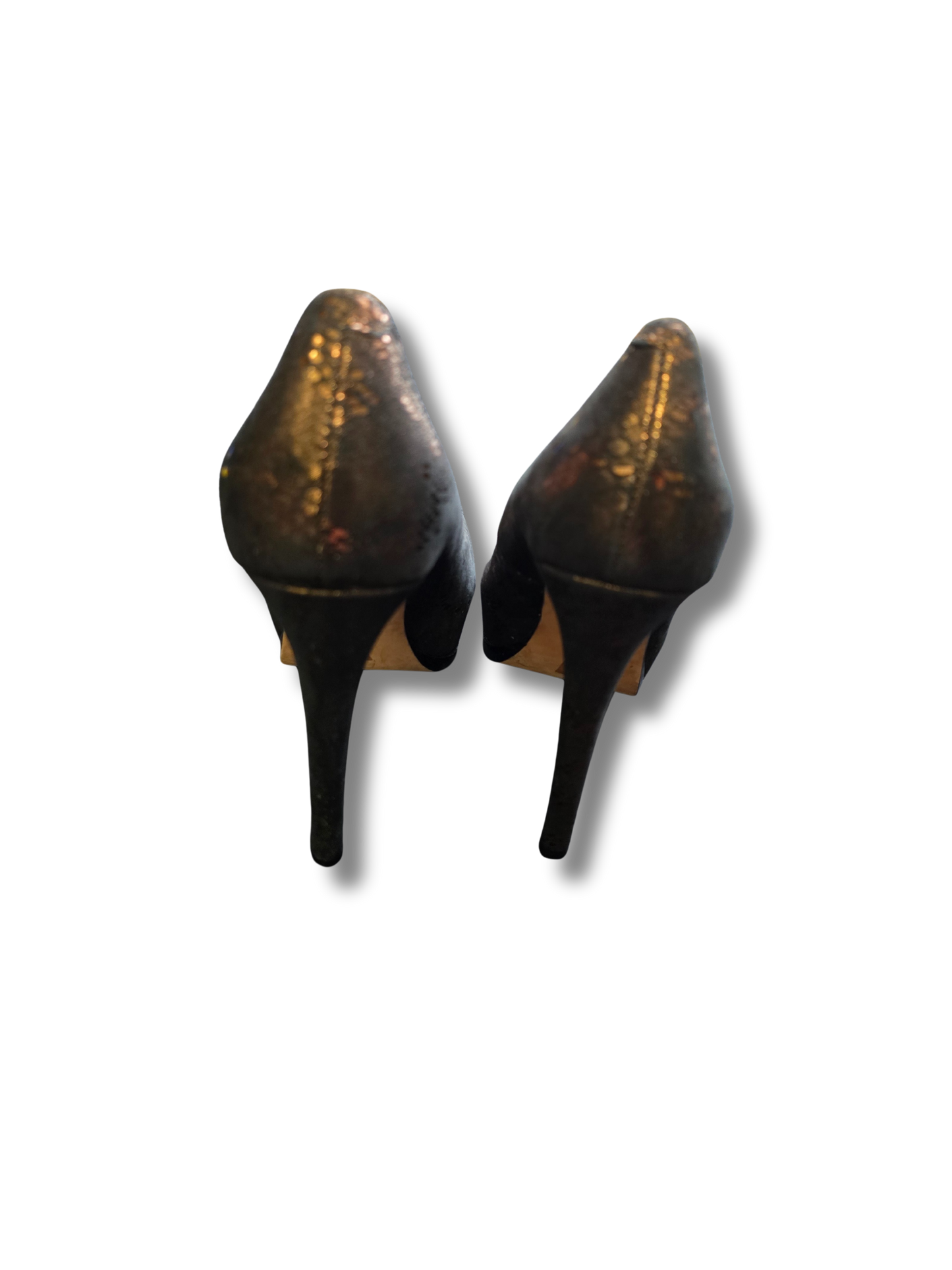 Chinese Laundry Luxe Bronze Snakeskin Heels