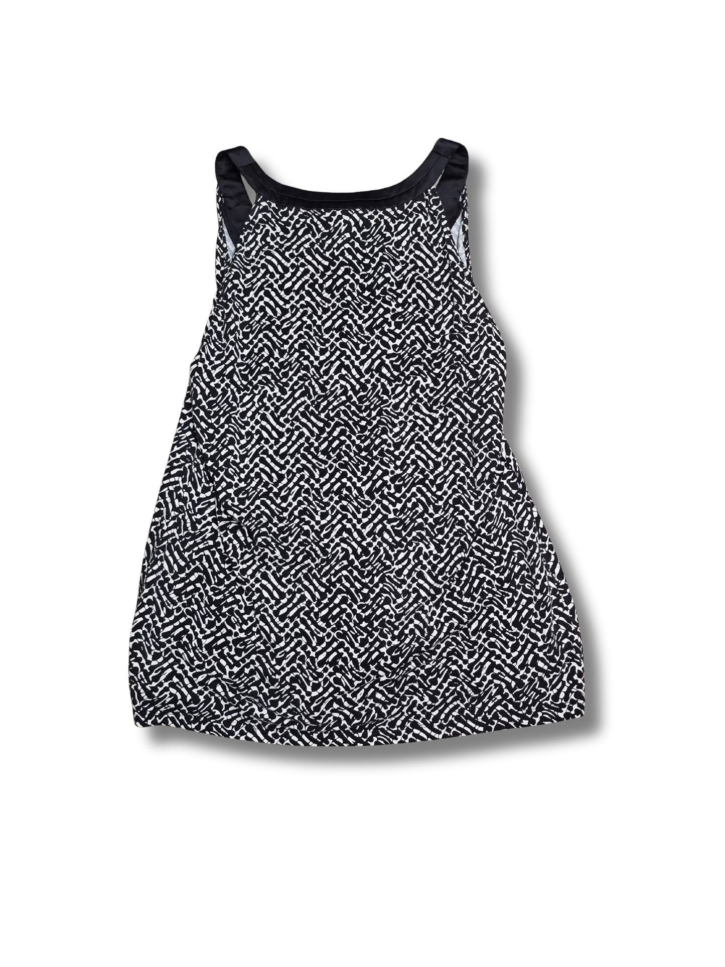 Ann Taylor Black & White Printed Sleeveless Top