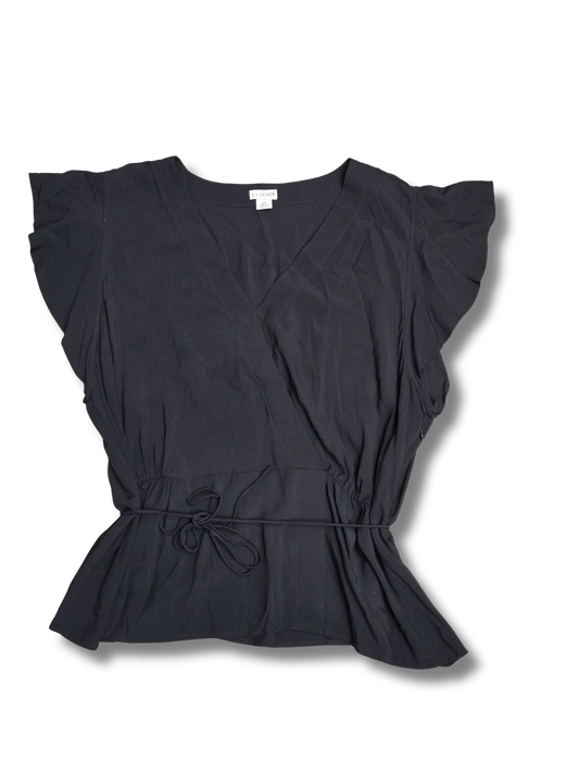 J. by J.Crew Black Wrap Blouse