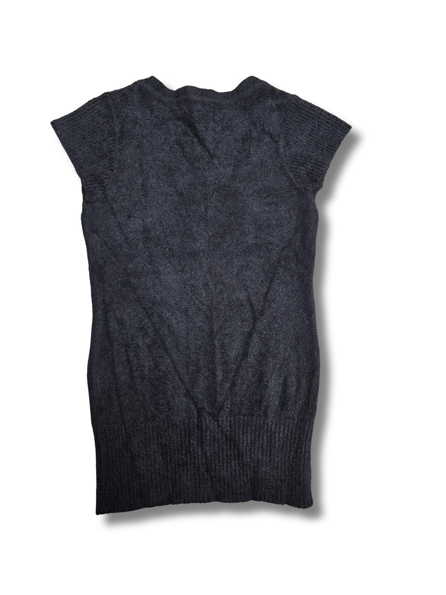 Bebe Black Rhinestone Logo Knit Top