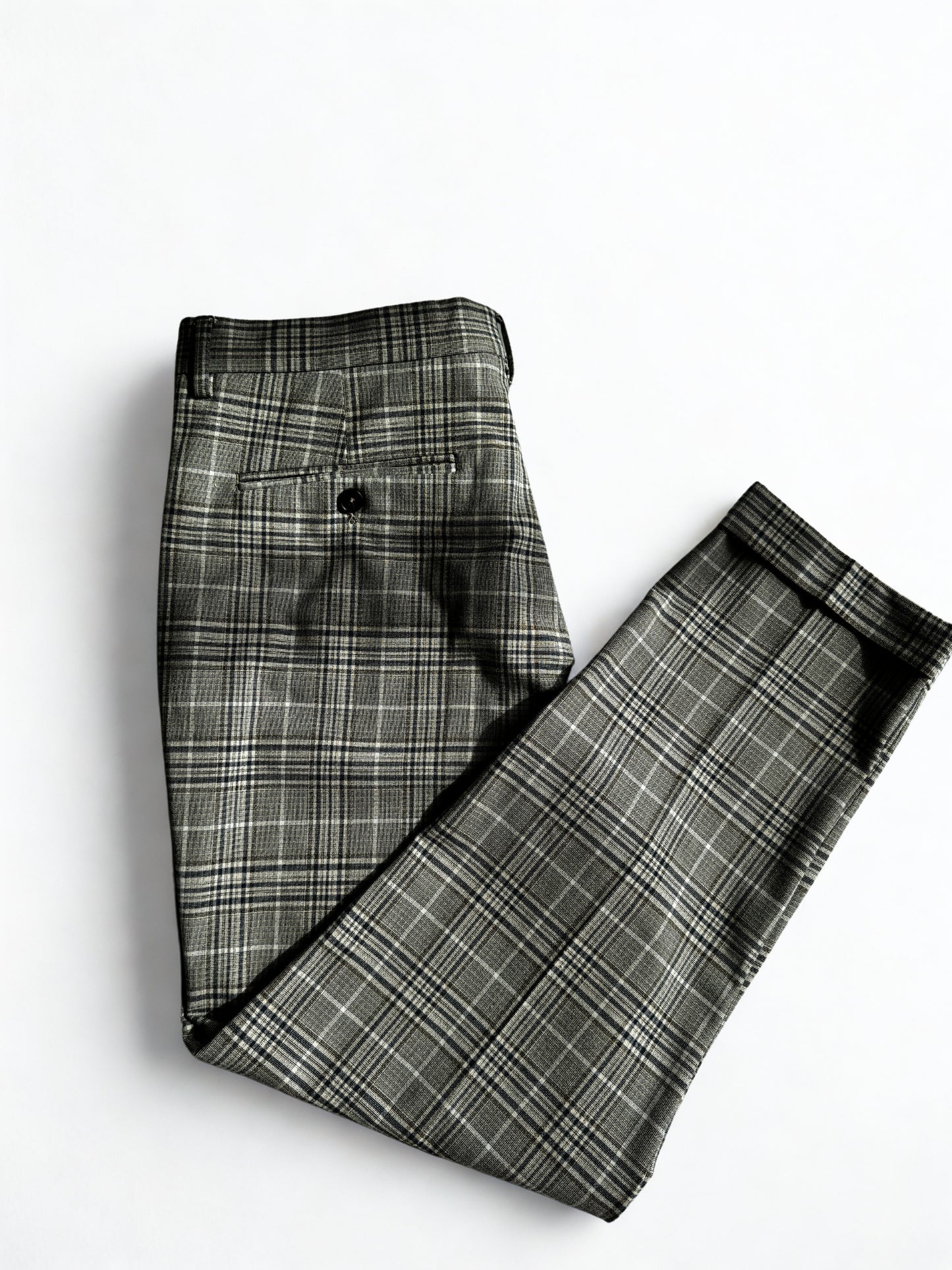 Zara Plaid Slim Fit Trousers