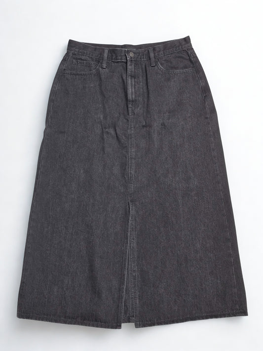 Uniqlo Black Denim Midi Skirt