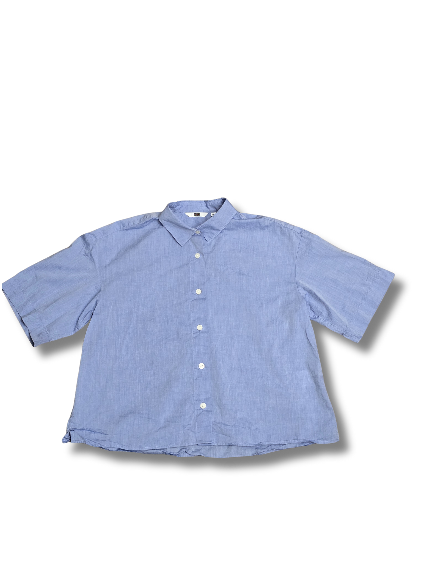 Uniqlo Light Blue Short Sleeve Button-Up Shirt