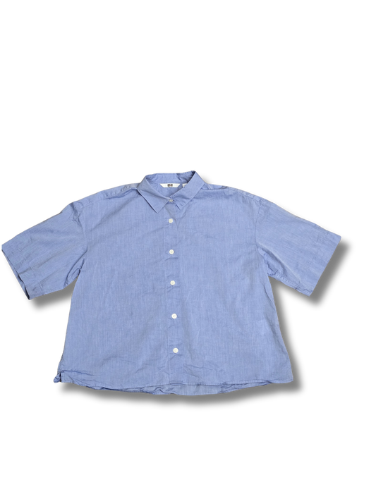 Uniqlo Light Blue Short Sleeve Button-Up Shirt