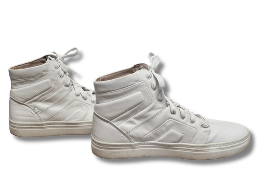 Mark Nason White Leather High-Top Sneakers