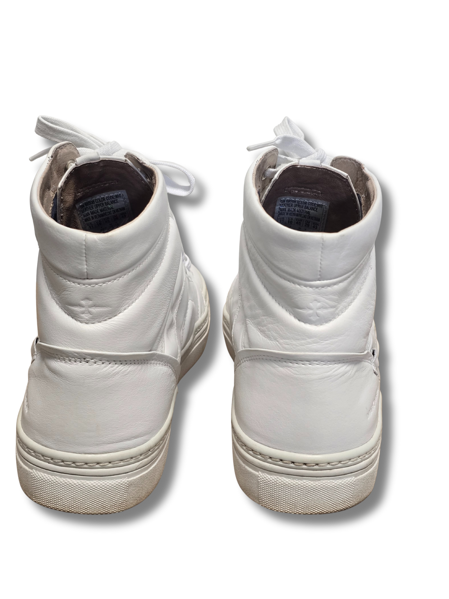 Mark Nason White Leather High-Top Sneakers