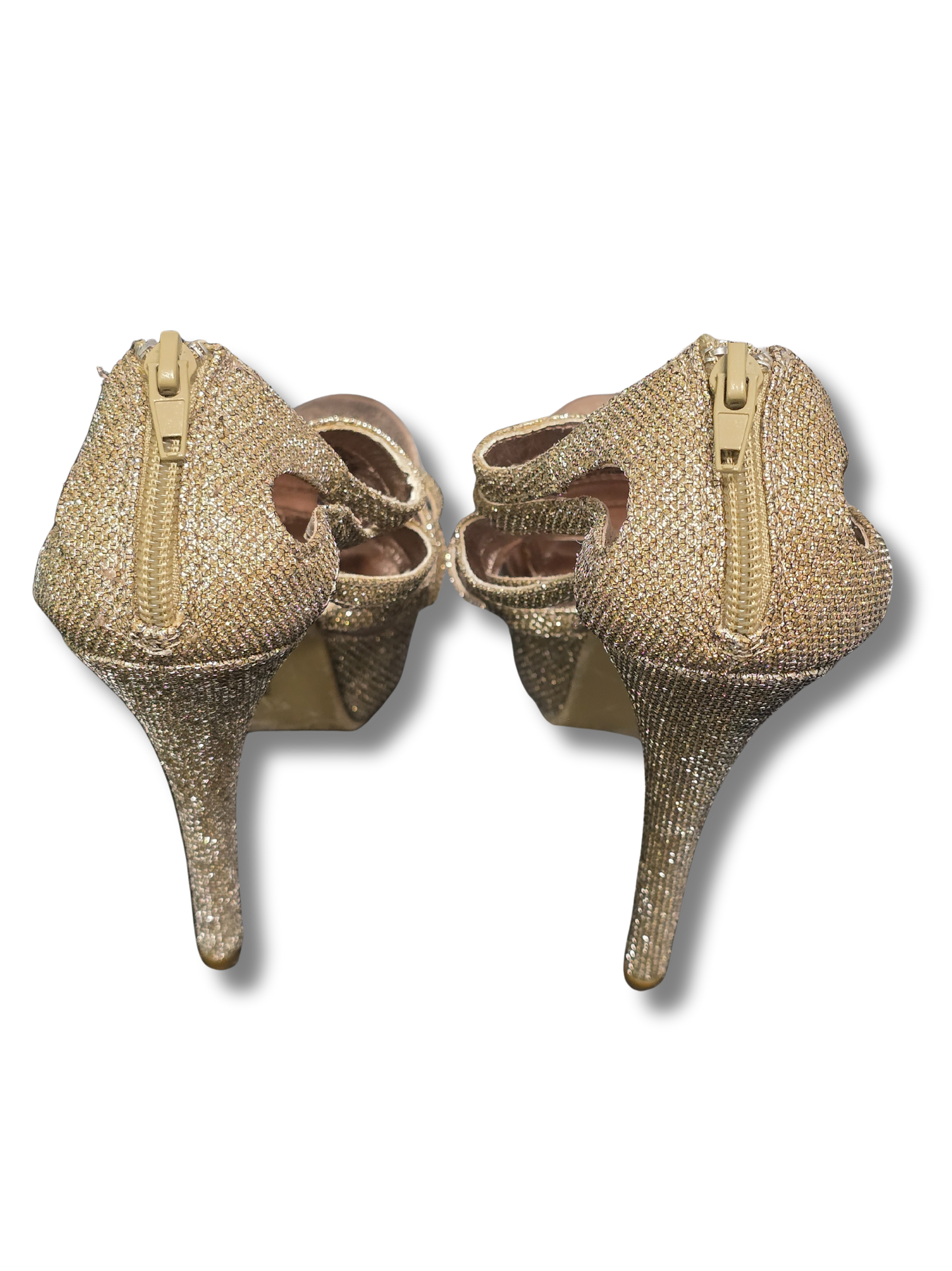 Chinese Laundry Glitter Strappy Platform Heels